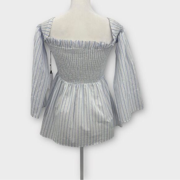 Anthropologie ASTR the Label Shelby Striped Off-The-Shoulder Top Size XS NWT - Picture 6 of 10